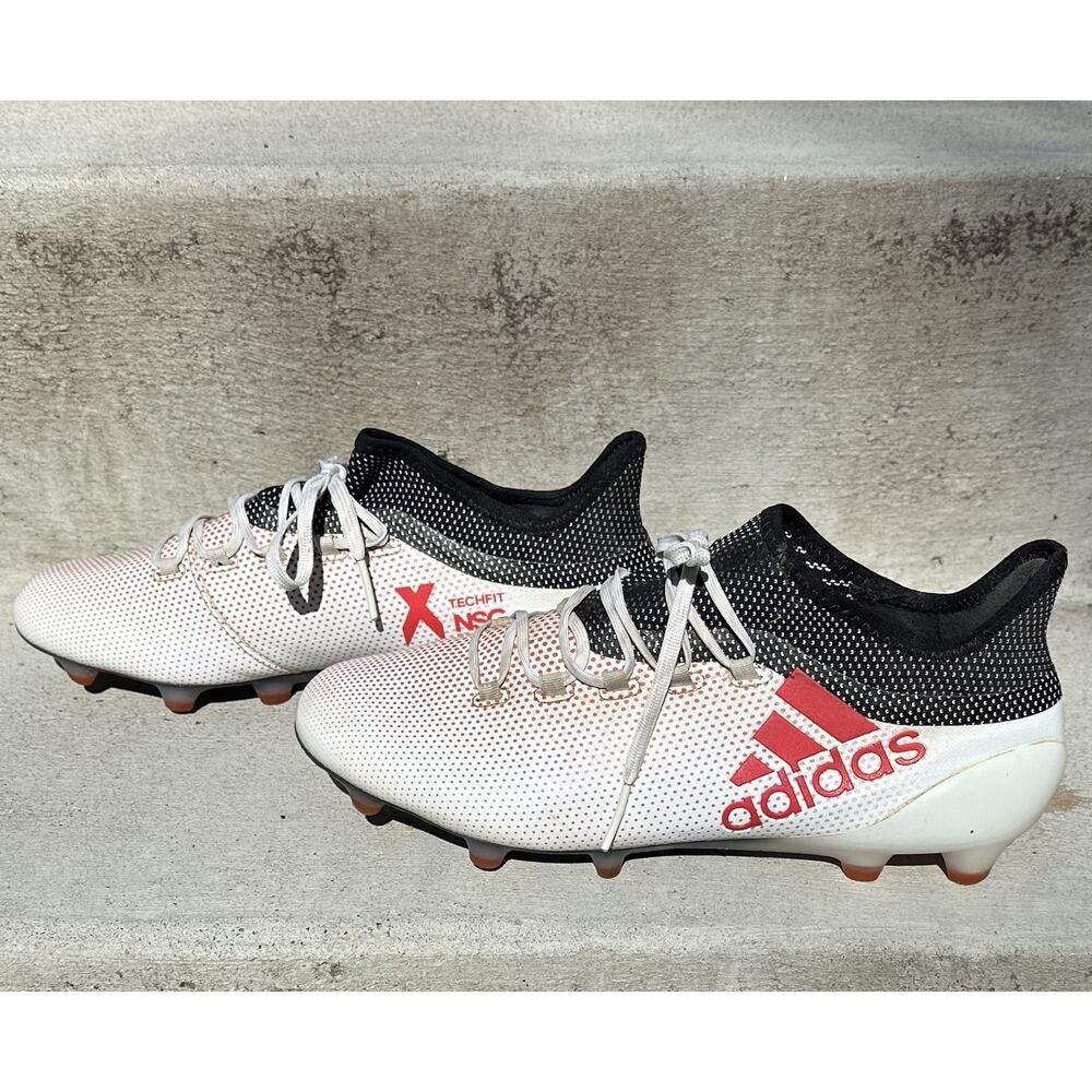 Adidas X 17.1 FG CP9161 Red White Cleats Football Soccer Mens Size 9.5 US